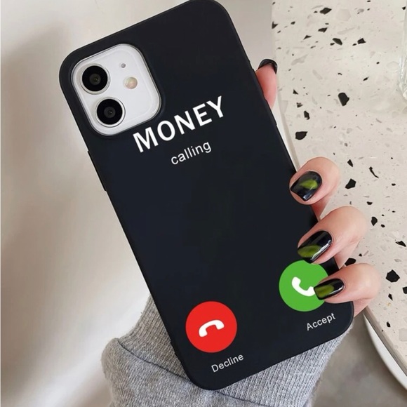 Black iPhone Case Money Incoming Call - Picture 1 of 5
